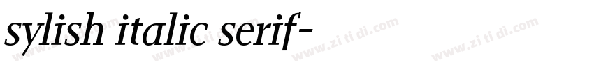 sylish italic serif字体转换 sylish italic serif字体转换